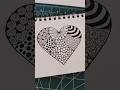 Easy zentangle art #ytshorts #shorts #art #drawing #love #heart