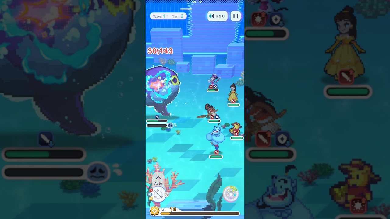 Disney Pixel RPG: L15 Battle Challenge Mini - 3 Turn Manual Clear