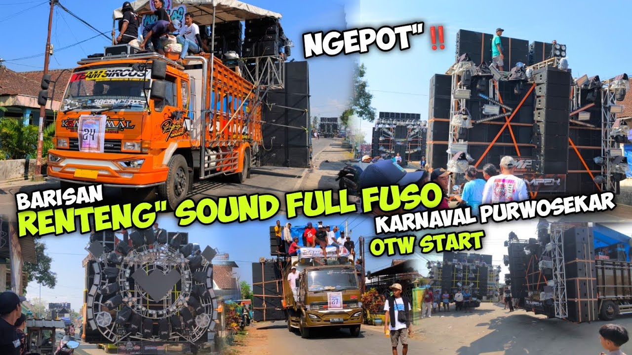 Keren🔥Menegangkan Iring Iringan Sound Full Fuso menuju Start Karnaval Purwosekar Tajinan