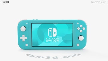 Nintendo Switch Lite Turquoise 3D model by 3DModels.org