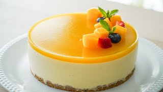 Mango Raspberry Mousse Cake