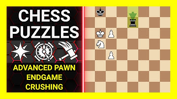 Chess Puzzles to Practice. Themes: Advanced pawn, Endgame, Crushing. Learn Chess