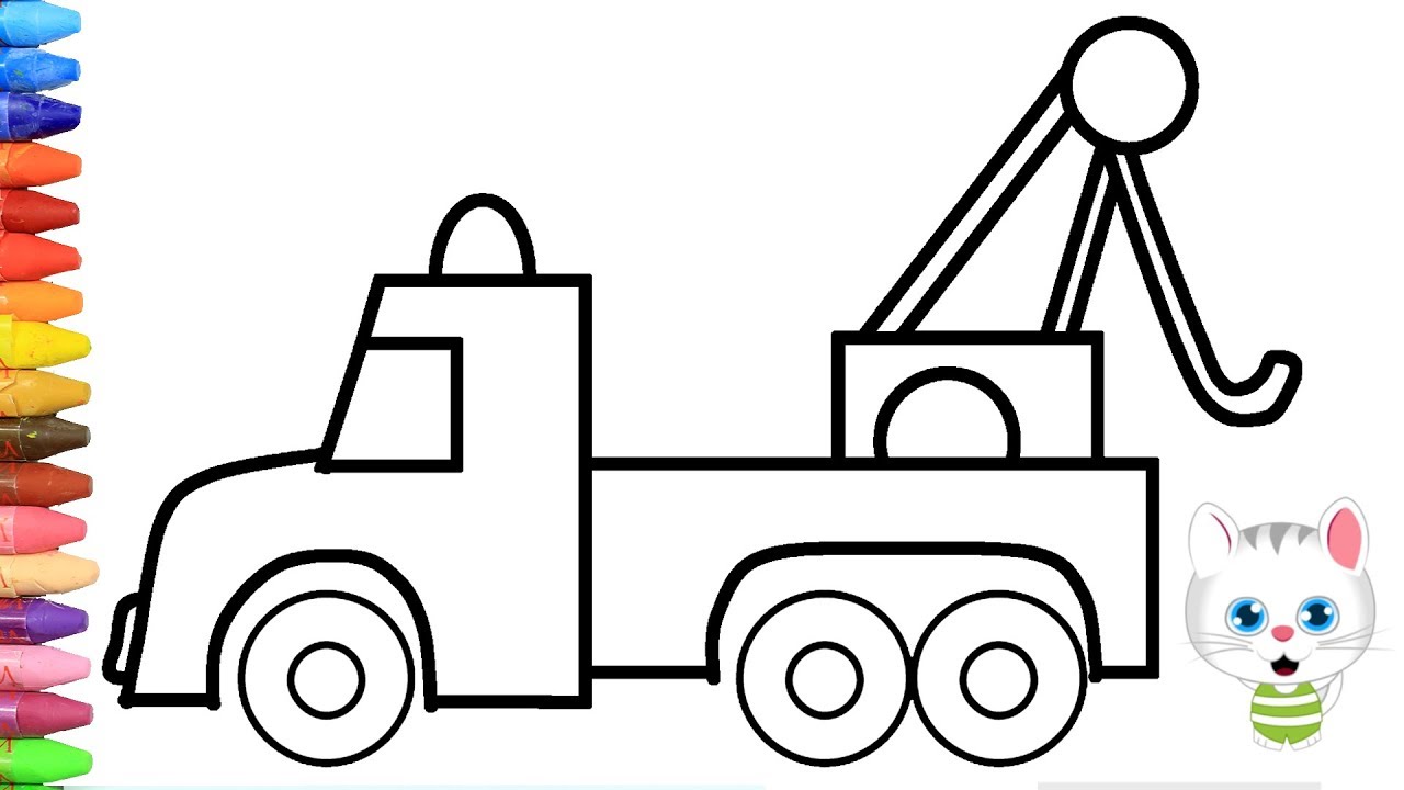 Pagina Di Colorazione Carro Attrezzi Come Disegnare E Colora Per I Bambini Youtube