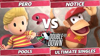 Double Down 2022 - Pero (Lucas) Vs. NOTICE (Diddy Kong) SSBU Smash Ultimate Tournament