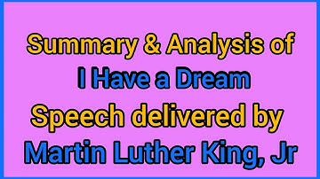I Have a Dream by Martin Luther King Jr. | BG 4th Semester English | University of Kashmir