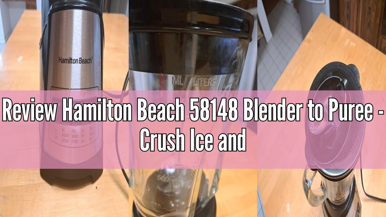 Review Hamilton Beach 58148 Blender to Puree - Crush Ice and Make Shakes and Smoothies - 40 Oz Glass