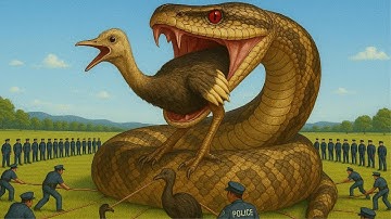 🔥 REAL-LIFE HEROES BATTLE A GIANT PYTHON TO RESCUE A TERRIFIED OSTRICH! 🐍🐦