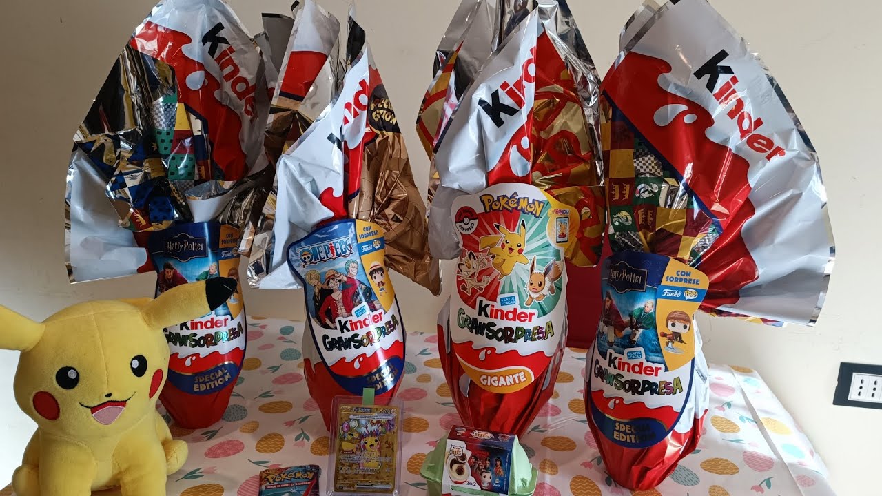 MEGA UNBOXING UOVA DI PASQUA KINDER GRAN SORPRESA 2026 POKÉMON, HARRY POTTER, ONE PIECE, KINDER JOY!
