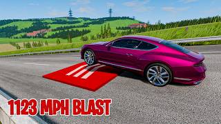 Instant 1123 MPH Blast: Which BeamNG Car Survives the Farthest?! #38