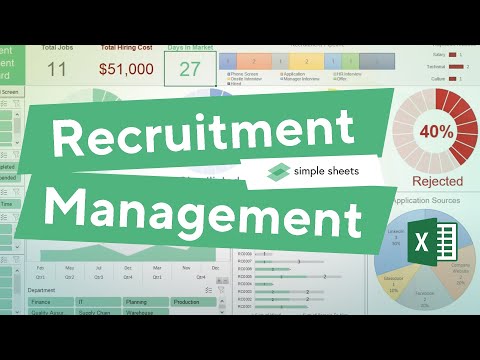 AMAZING Recruitment Management Excel Template and Dashboard