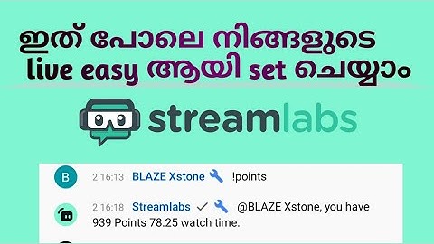 #streamlabs  POINTS & WATCH TIME// !points tips // ഒരു command 2ഉപയോഗം
