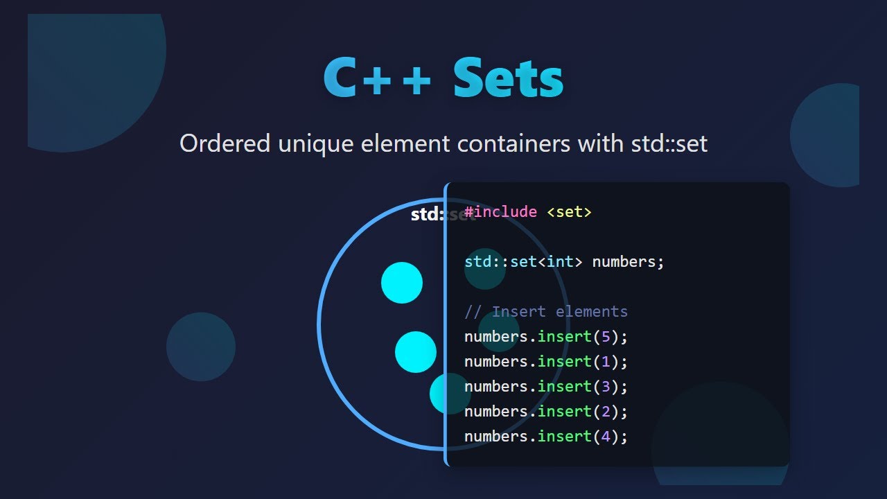 C++ Sets: Master Ordered Unique Element Containers (std::set) 🔥 - YouTube