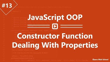 Learn JavaScript OOP in Arabic #13 - Constructor Function Dealing With Properties