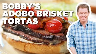 Bobby Flay's Smoked Adobo Marinated Brisket Tortas | Bobby Flay's Barbecue Addiction | Food Network