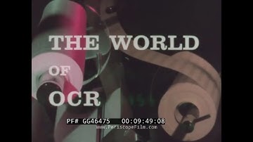 " THE WORLD OF OCR "  IBM OPTICAL CHARACTER RECOGNITION TECHNOLOGY PROMO FILM  GG46475