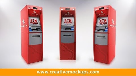 Easy ATM Machine Mockup Customization (Screen & Branding) | Creative Mockups