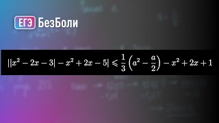 Неравенство с ДВОЙНЫМ модулем | Кусочно-заданная функция | Параметр 16 | mathus.ru #егэ2024