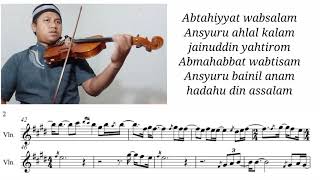 +Free Sheet Deen Assalam - Sabyan Violin Cover with Sheet