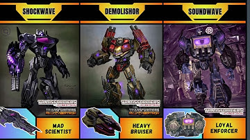 Every Decepticons and Their Vehicle Mode in War for Cybertron & Fall of Cybertron Game #decepticons