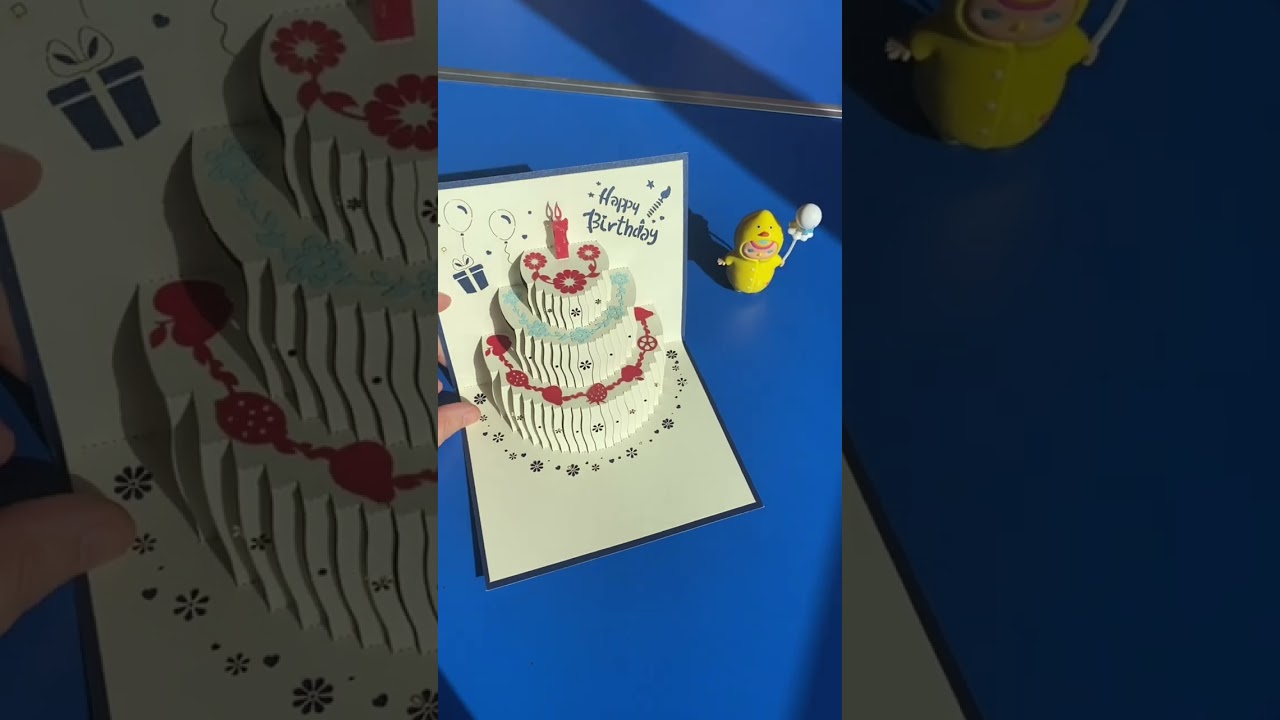 3d birthday cake greeting cards birthday pop up cards for mother's day Father's day