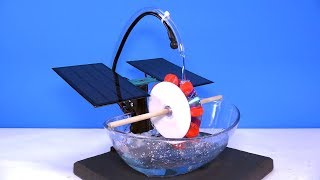How to Make a Water Fountain with Solar Panel - Free Energy Waterfall