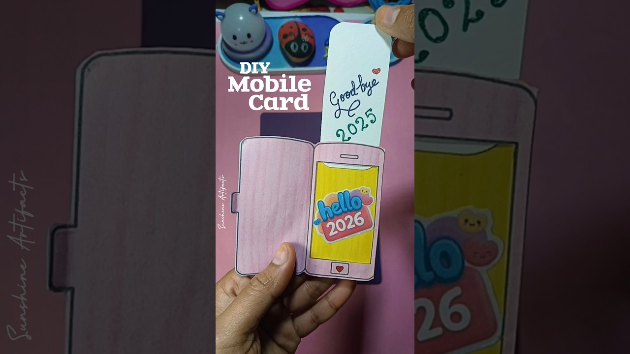 Простая идея для новогодней открытки 💡 Мобильная открытка 📱 