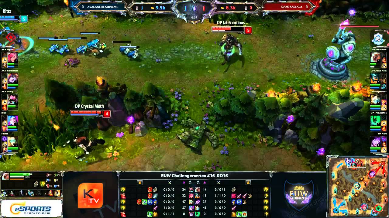 Dark Passage Vs. Avalanche Supreme Map 1 - RO16 - EUW Challenger Series #16