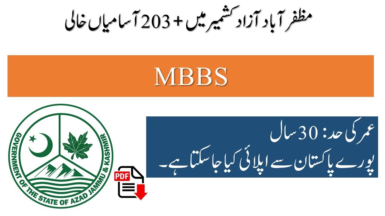 Health Department AJK Today Jobs in Pakistan Azad Jammu Kashmir 2021