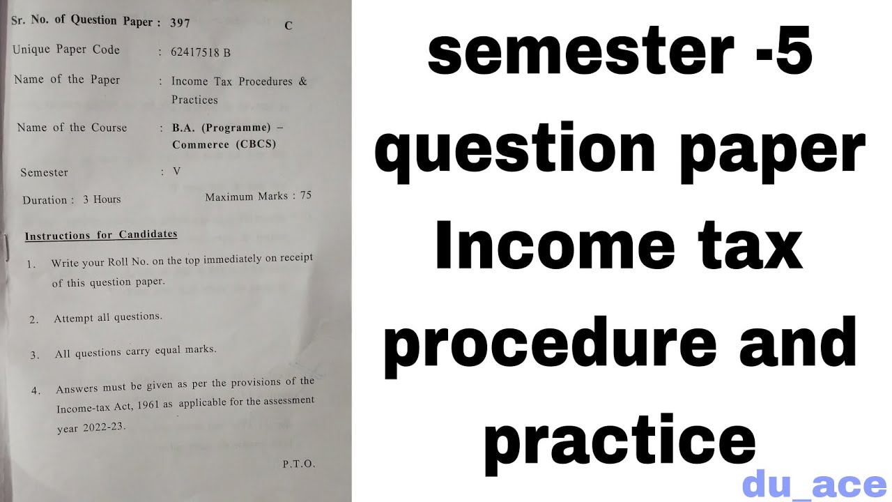 TPP question paper | Delhi University | pyq latest 
