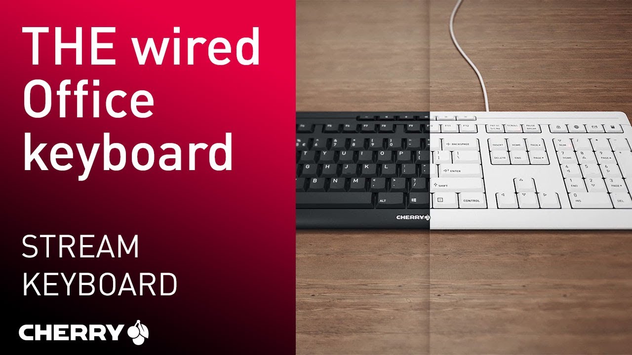 bestware STREAM | Cherry Office-Tastatur weißgrau - KEYBOARD