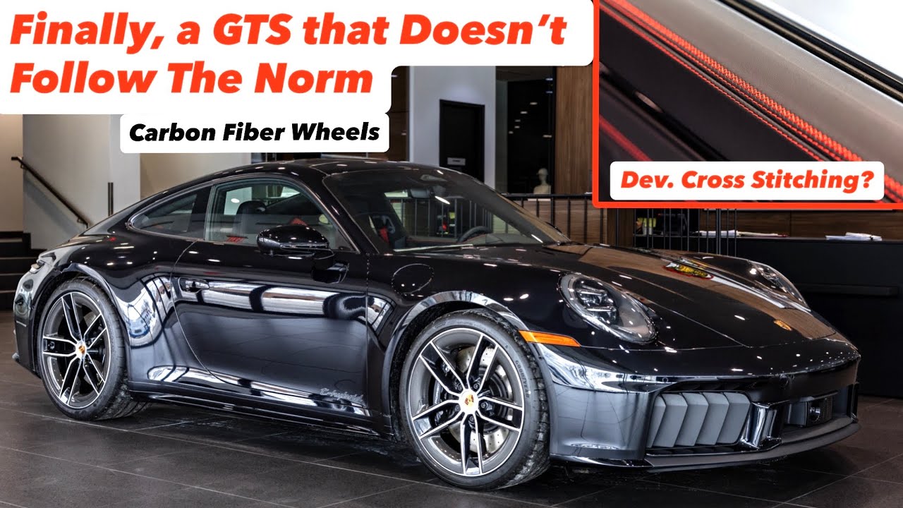 Необычная вышивка крестиком? Новый Porsche 911 Carrera GTS 2026 года мощностью 532 л.с. в Гринвиче.