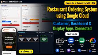 82 | Restaurant Ordering System using Google Cloud | Customer, Dashboard & Display Apps Connected
