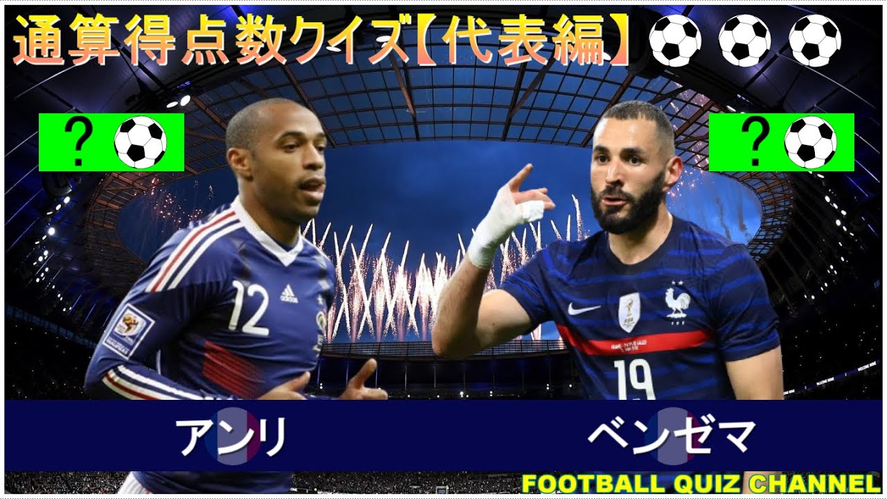 サッカークイズ 通算得点数が多い選手はどっち 代表編 Youtube