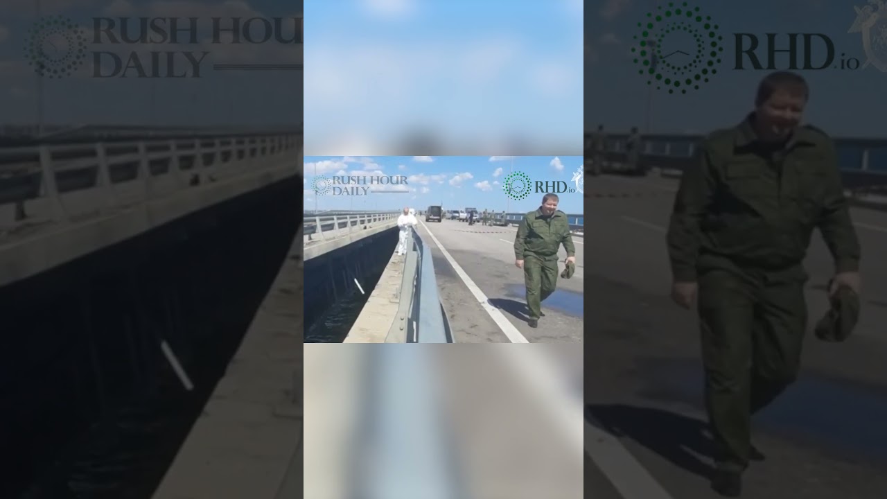 Crimea bridge attack  Russian Investigative Committee work at the site of explosion