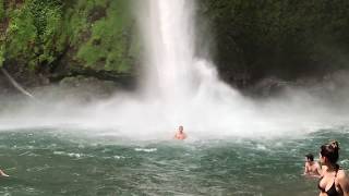 Extreme Swimming under Waterfall in Costa Rica | Swimming Fun Guide