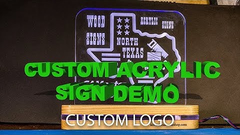 Acrylic Edge Lit Sign Demo - Using Diamond Drag Bit for the engraving with CNC