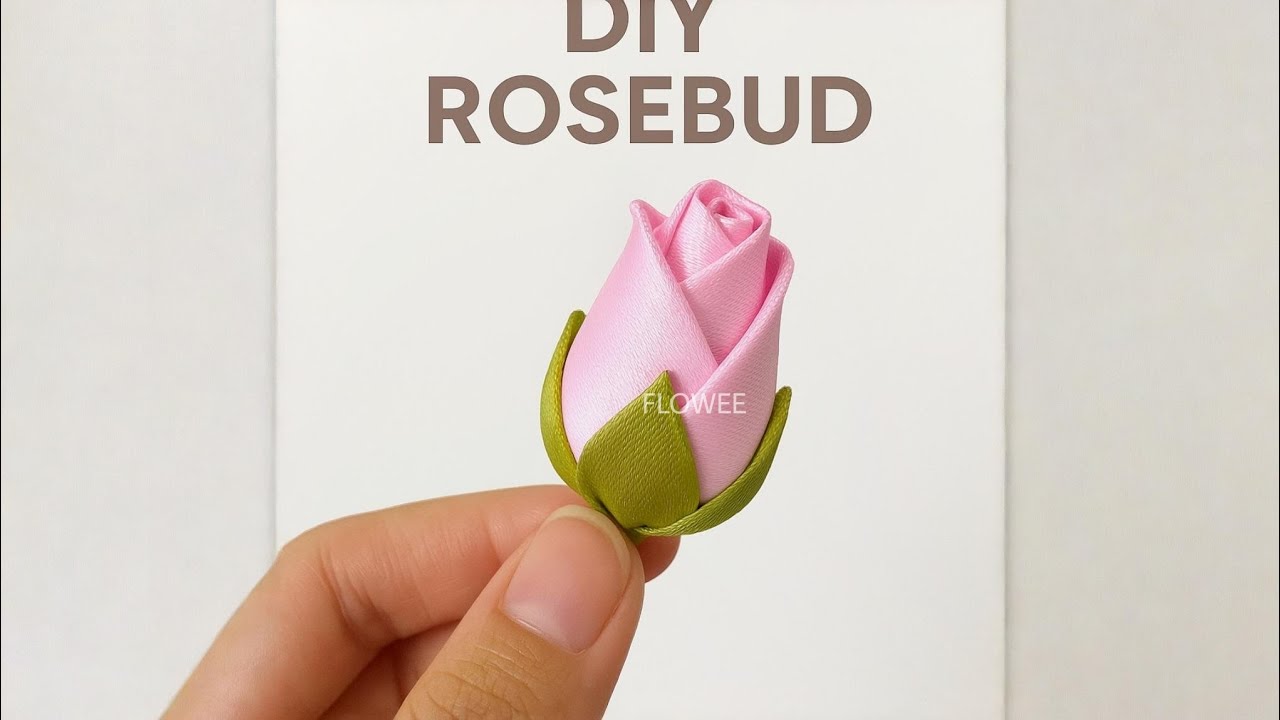 How to Make a Satin Ribbon Rosebud | Easy DIY Flower Tutorial