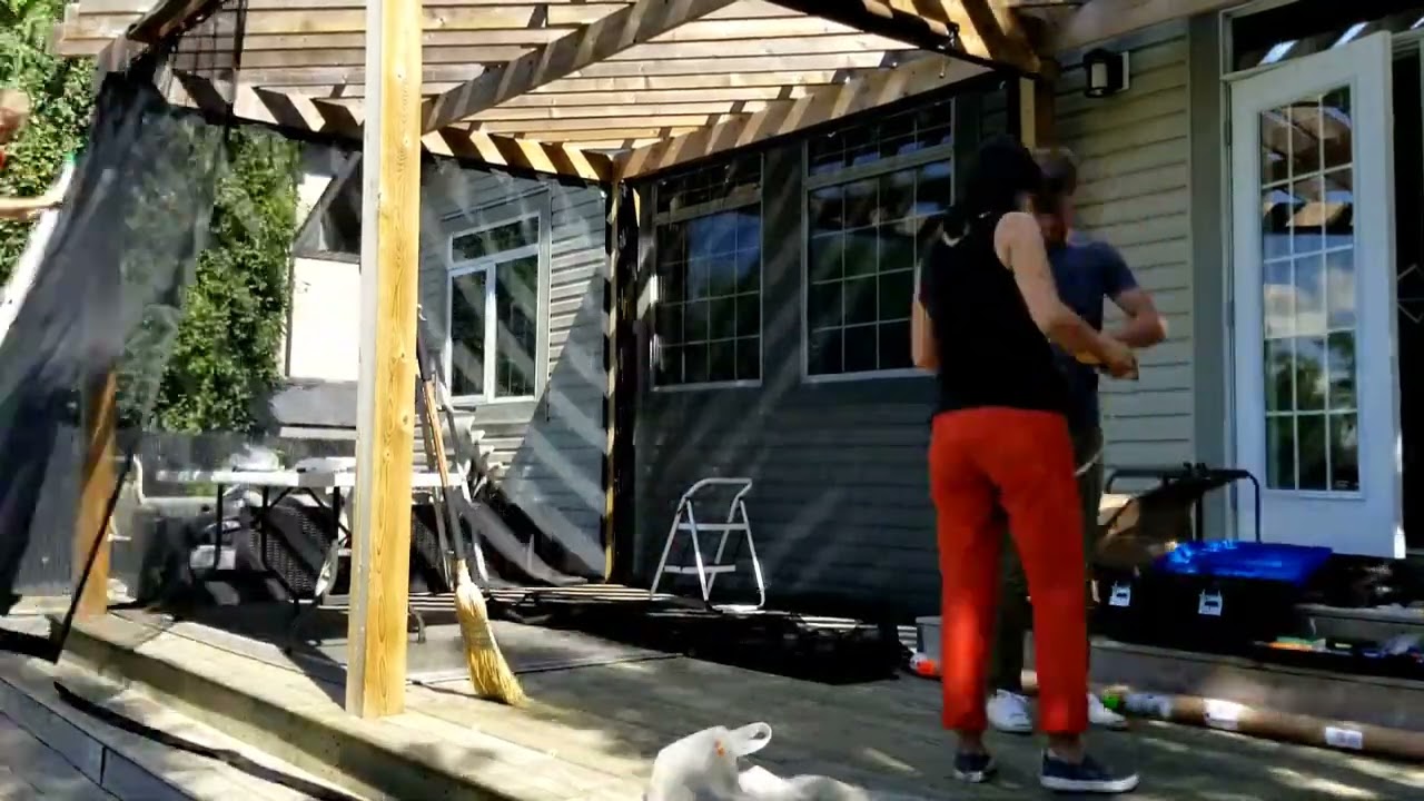 Time Lapsed Mosquito Curtain Installation