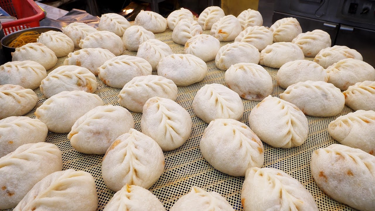 항상 줄서 있는 만두집! 평택 통복시장 만두 맛집, 고기 왕만두, 김치 만두, Homemade Meat Dumpling / 한국 ...