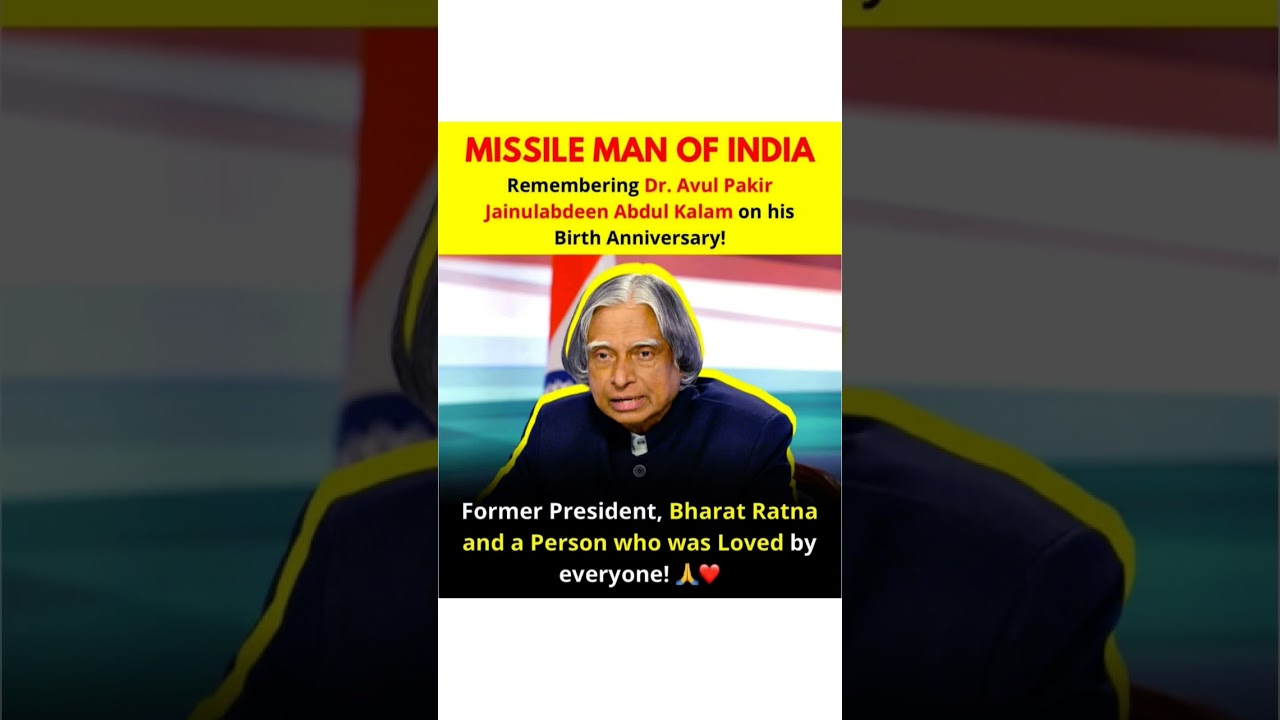 🌟 Remembering Dr. A.P.J. Abdul Kalam – The Missile Man of India 🇮🇳 | Birth Anniversary Tribute 🙏❤️