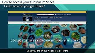 How to Access your Curriculum Sheet