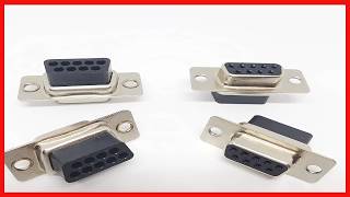 Reliable 50-Pack DB9 Female D-Sub Crimp Type Connectors for Durable Cable Assembly