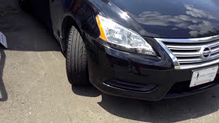 2015 Nissan Sentra sitting on 18" Gianna Blitz Black with Chrome Inserts Wheels on Lexani Tires