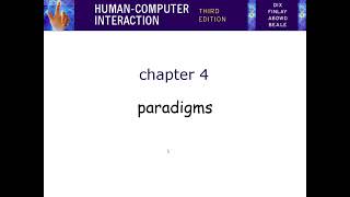 HCI Lecture: Paradigms