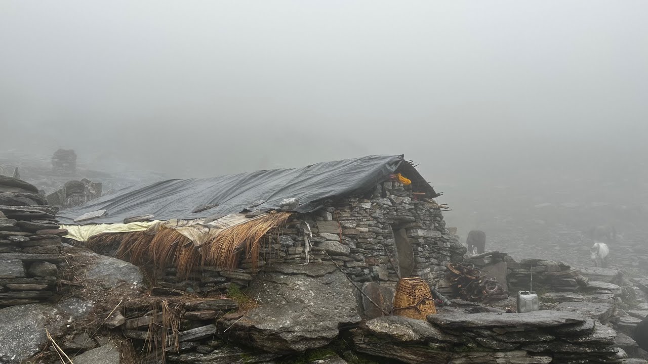 Beautiful Nepali Mountain Village Life । How do people live in Jiree villages in Heavy Rainy Time