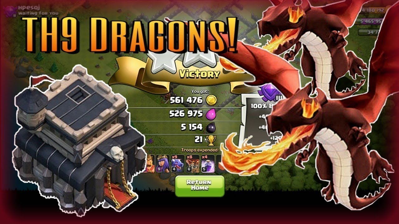 CRAZY STRONG... BROKEN?! TH9 Zap (Lightning) Dragons | Best TH9 Attack Strategies Clash of Clans