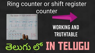 Ring counter or shift register counter in telugu-Digital electronics, STLD, DLD-B-TECH, DIPLOMA,ECET