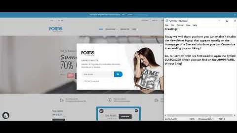 Porto Shopify(How to modify Newsletter Popup - Porto Shopify)
