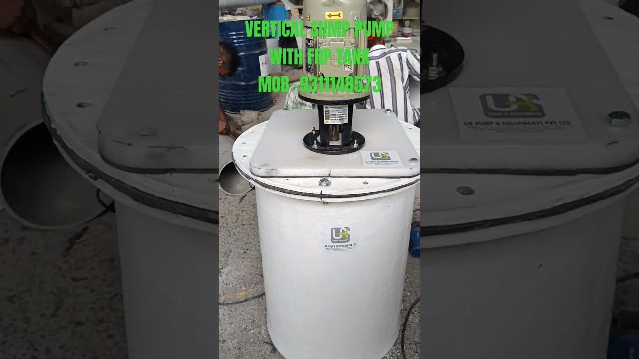 VERTICAL SUMP PUMP WITH FRP TANK 