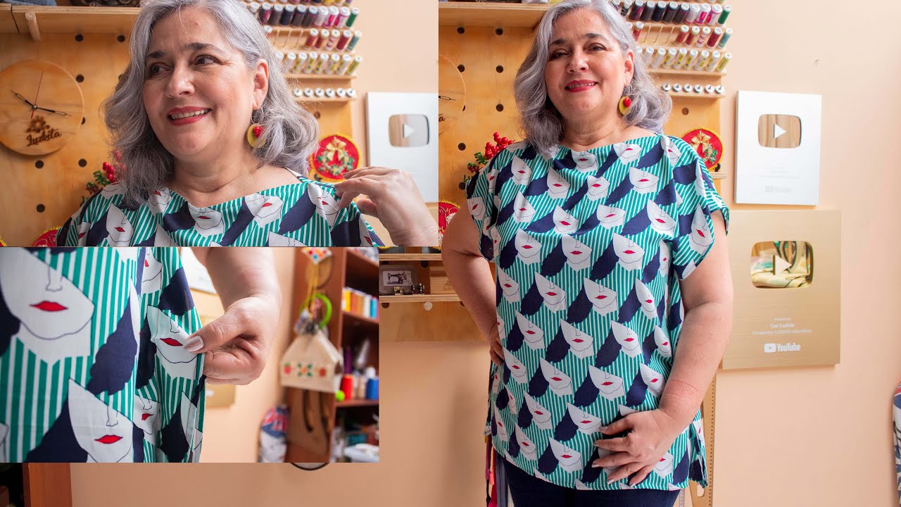 BLUSA FÁCIL O BLUSÓN CON LUZKITA /sin hacer patrones/para ti, para regalar o como Idea de negocio